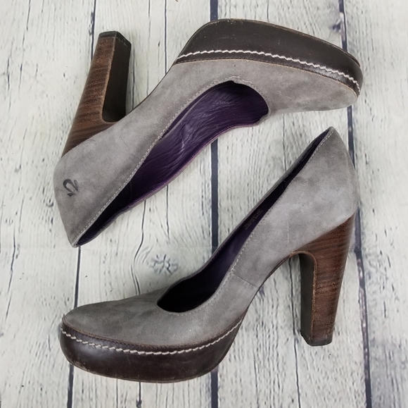 TRUE RELIGION | suede stacked heel platform heels pumps - Picture 2 of 11